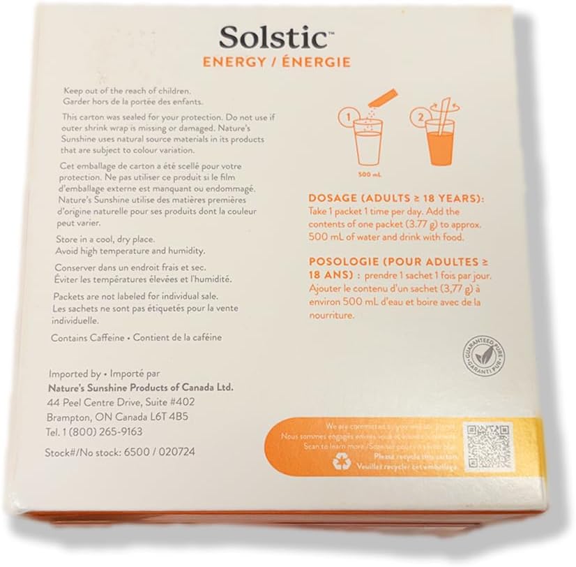 Nature's Sunshine Solstic Energy, 0.14 Ounce each, 30 Count (Pack of 1)