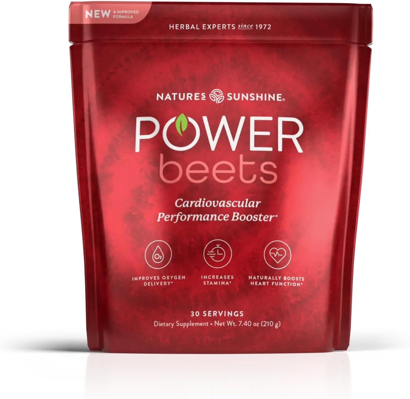 Nature's Sunshine Power Beets – Patented Nutrient Blend of Beet Root Powder and Nutrients to Promote Performance, Mental Clarity, & Vitality – Non-GMO, Soy & Gluten Free – 24 to-Go Packs